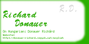 richard donauer business card