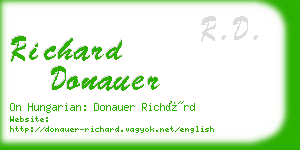 richard donauer business card